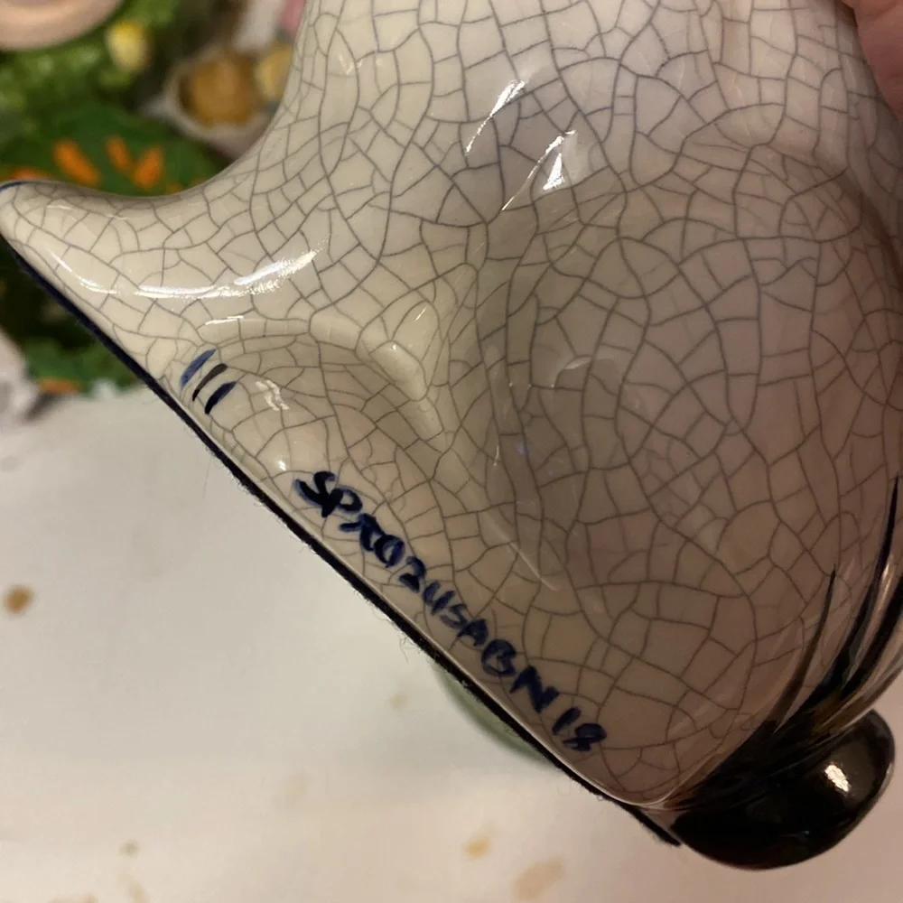 Vintage Pottery Barn Bunny,I believe has marks on side